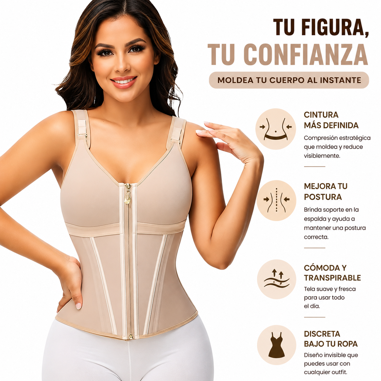 Faja Corsé Chaleco con Brasier Moldeador 360°