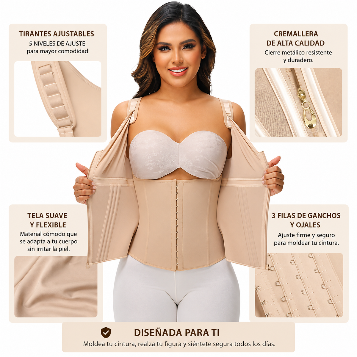 Faja Corsé Chaleco con Brasier Moldeador 360°