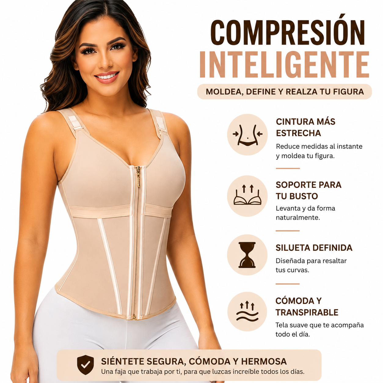 Faja Corsé Chaleco con Brasier Moldeador 360°