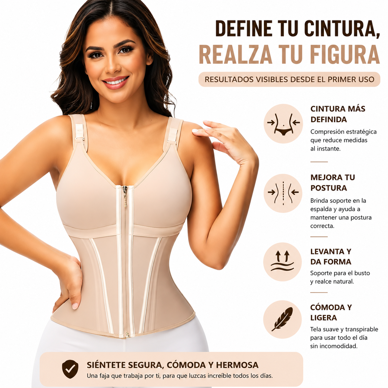 Faja Corsé Chaleco con Brasier Moldeador 360°