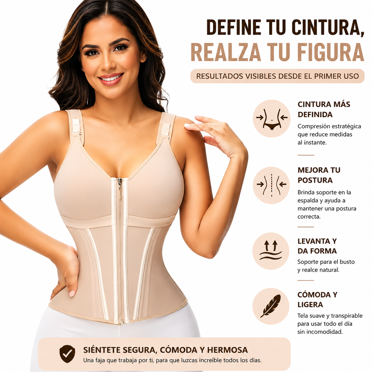 Faja Corsé Chaleco con Brasier Moldeador 360°