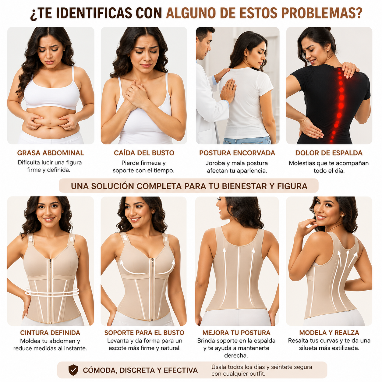 Faja Corsé Chaleco con Brasier Moldeador 360°